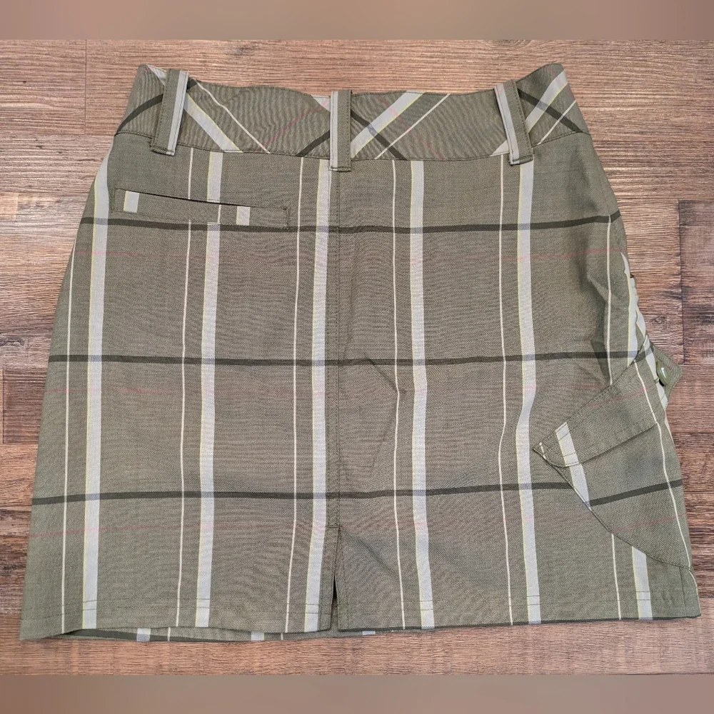 Smartwool Loden Plaid Merino Wool Skirt Golf Outdoors Hiking Sz 2